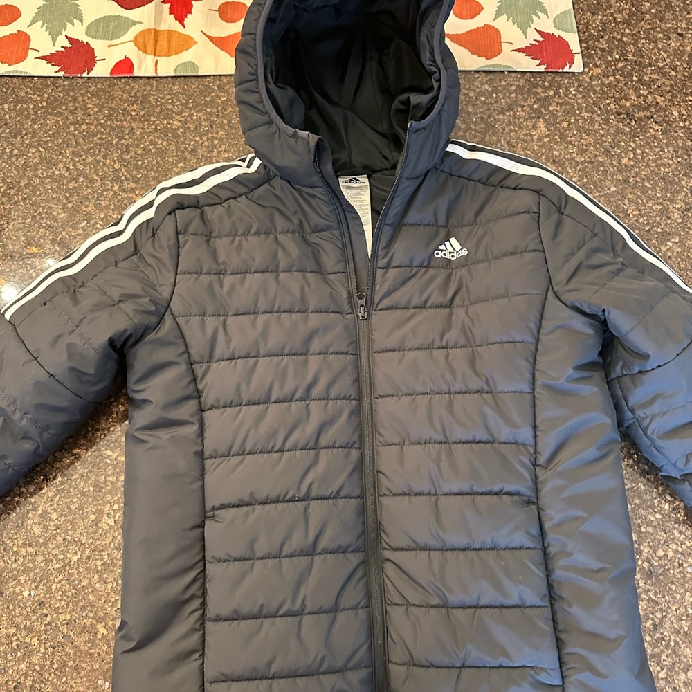 Adidas Black Jacket with Zipper
